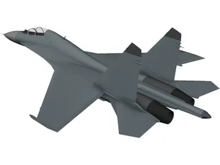 Sukhoi Su-27 Flanker B 3D Model preview