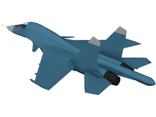 Sukhoi Su-34 Fullback 3D Model preview
