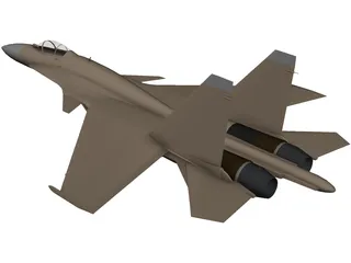 Sukhoi Su-37 Flanker-F 3D Model preview