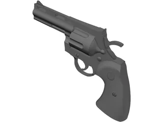 Colt Python 4 Inch Combat 3D Model preview