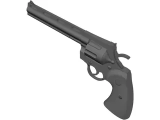 Colt Python 8 Inch Hunter 3D Model preview