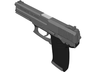 Hekler Koch Mk 23 SOCOM 3D Model preview