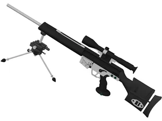 Hekler Koch PSG1 Sniper Rifle 3D Model preview