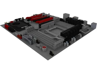 Motherboard 3D Model preview