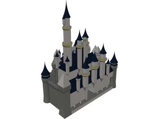 Cinderella Disney Castle 3D Model preview