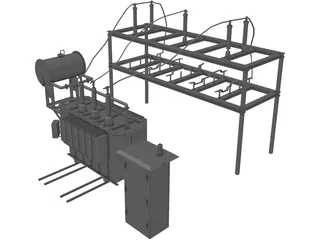 Electric Pole 3D Model preview