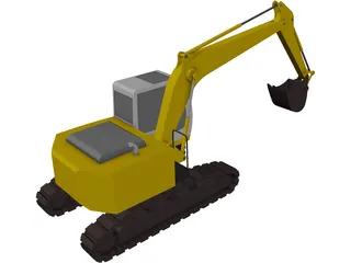 Excavator 3D Model preview
