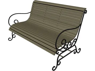 Bench 3D Model preview