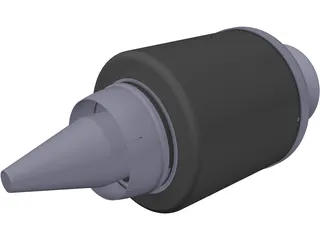 Jet Engine KJ66 3D Model preview