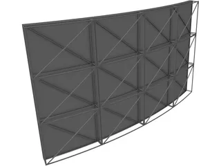 Video Wall 3D Model preview