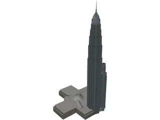 Petronas Twin Tower 3D Model preview