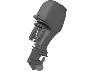 Outboard Engine Suzuki 250 3D Model preview