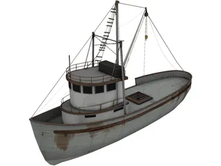 Fishing Boat 3D Model preview