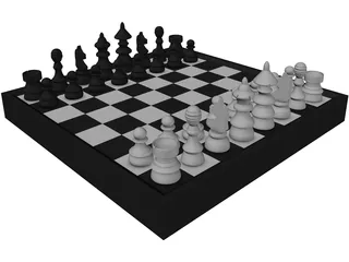 Chess Board 3D Model preview