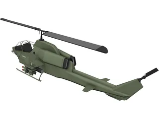 Bell AH-1W SuperCobra 3D Model preview