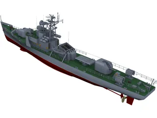 Type 037 Class Submarine Chaser 3D Model preview