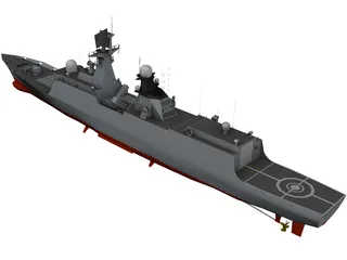 Type 054A Frigate 3D Model preview
