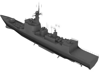 Type 052C Luyang-II Destroyer 3D Model preview