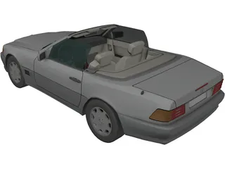 Mercedes-Benz 500SL 3D Model preview