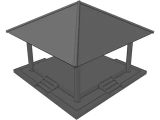 Javanese Gazebo 3D Model preview