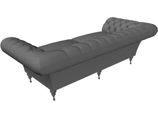 Sofa Chasterfield 3D Model preview