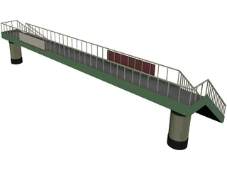Japanese Foot Bridge 3D Model preview