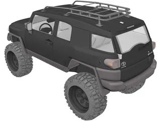 Toyota FJ Cruiser (2013) (Lifted) 3D Model preview