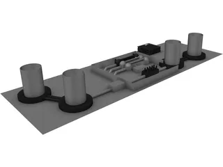 Nuclear Power Plant 3D Model preview