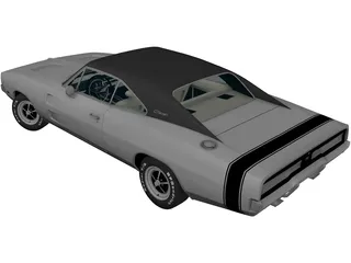Dodge Charger R-T (1969) 3D Model preview