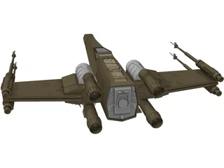 Star Wars X-Wing 3D Model preview