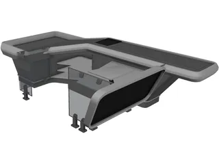 Hypermarket Checkout 3D Model preview