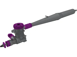 Weston 50V1 RC Airplane Engine 3D Model preview