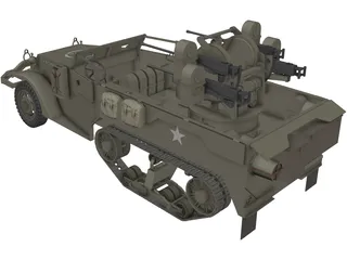 M16 Half Track 3D Model preview