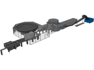 Mineral Water Filling Machine 3D Model preview