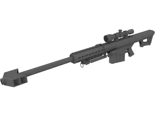 Barrett M82 3D Model preview