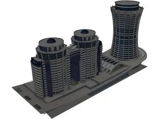 Azim Zadeh Tower 3D Model preview