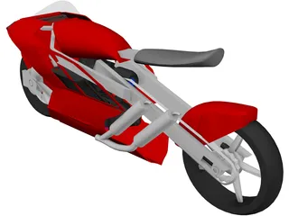 Electric Motorcycle Concept 3D Model preview