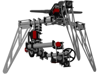 Camera Gimbal 3 Axis 3D Model preview
