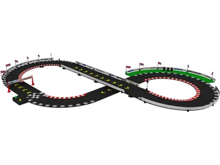 Racing Track 3D Model preview