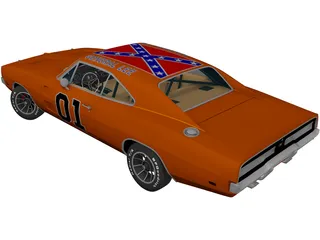 Dodge Charger R-T General Lee (1969) 3D Model preview