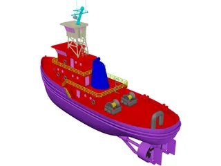 Tug Boat 3D Model preview