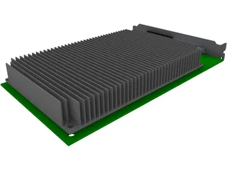 PCIeX16 Graphic Card 3D Model preview
