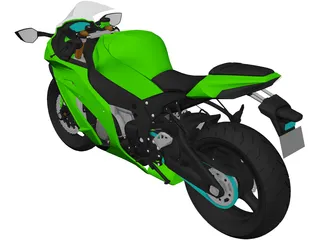 Kawasaki ZX10R (2012) 3D Model preview