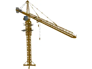 Tower Crane 3D Model preview