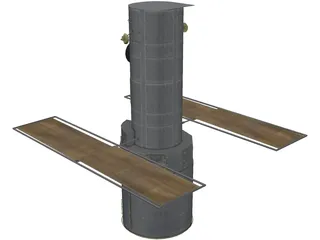 Hubble Space Telescope 3D Model preview