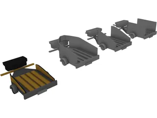 Motorcycle Trailer 3D Model preview