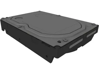 Hitachi 3.5 Inch SATA HDD 3D Model preview