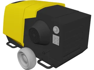 Mobile Air Compressor 3D Model preview