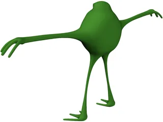 Cartoon Frog 3D Model preview