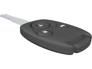Honda Key with Chain 3D Model preview